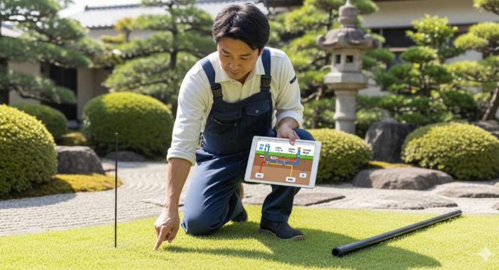 サンシェードポール埋め込みの注意点