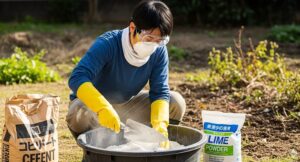 メントや石灰を使う際の安全上の注意点