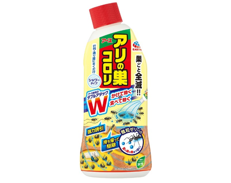 液体・シャワータイプ:広範囲の巣を直接攻撃