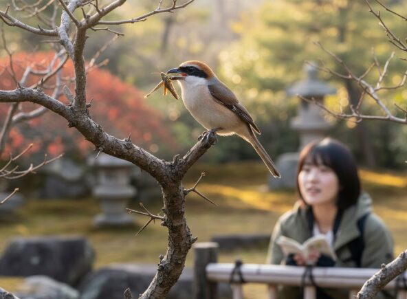 庭に来る鳥の正体はモズ？はやにえ・鳴き声・見分け方と生態を徹底解説