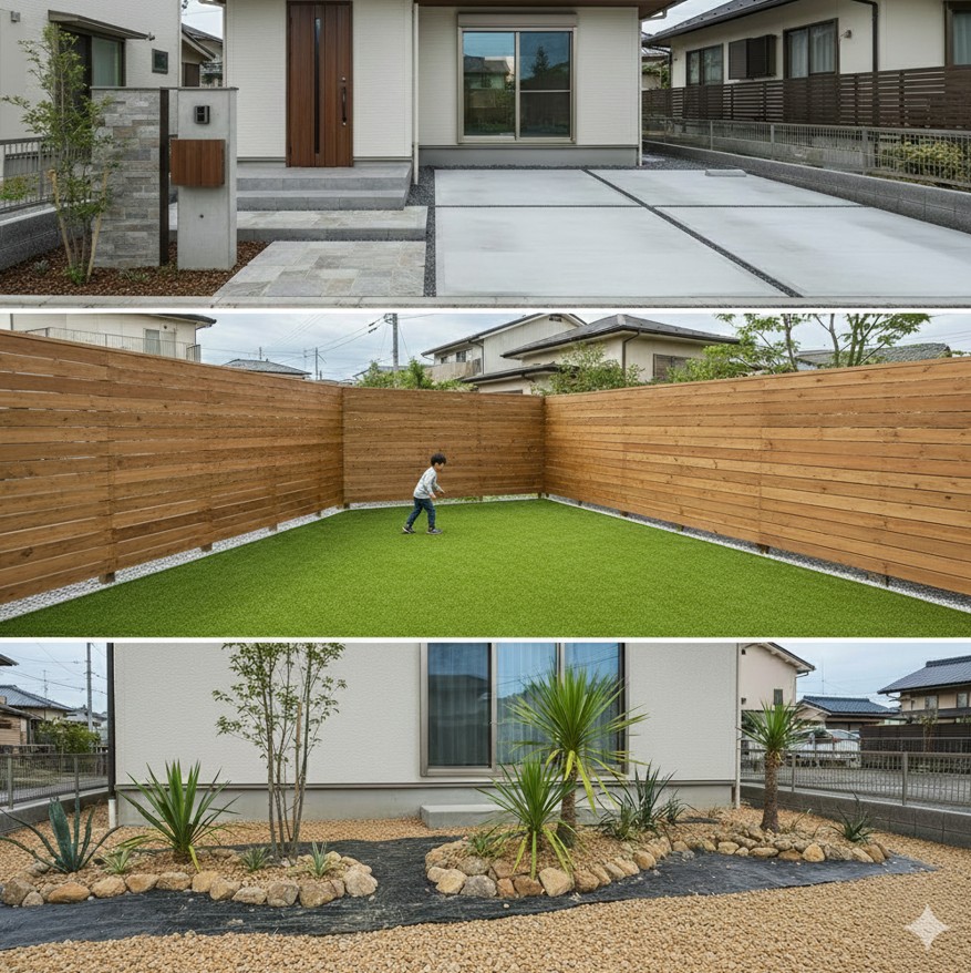 100坪の外構費用を安くする設計とDIYのコツ