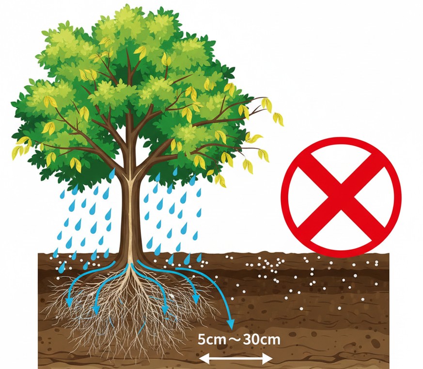 なぜ粒剤は木を枯らすのか？