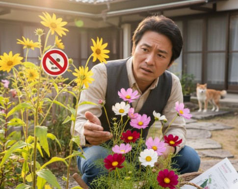 コスモスを庭に植えてはいけない？法律違反や毒性の誤解と本当の理由