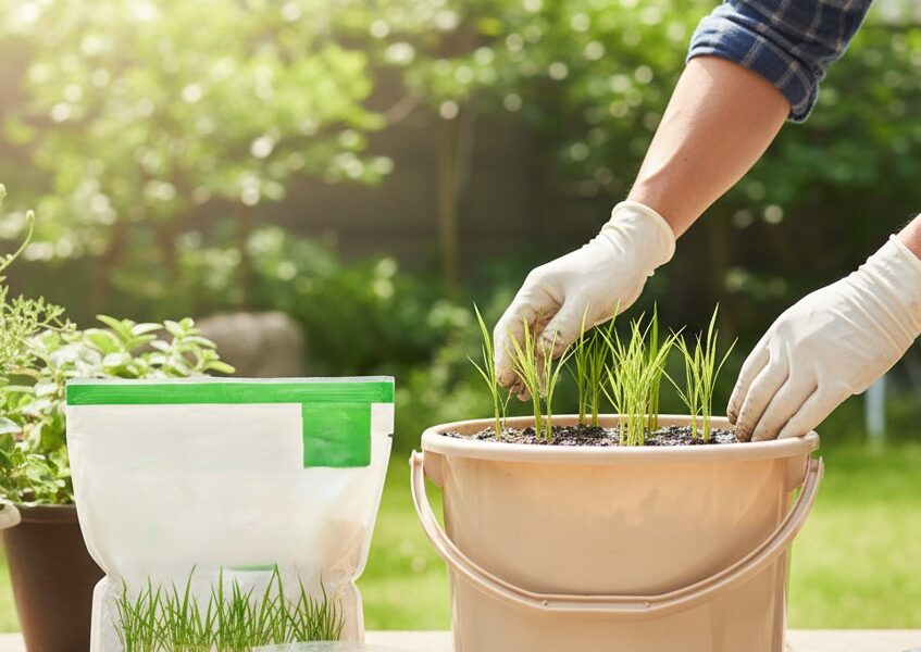 バケツで稲を育てる方法