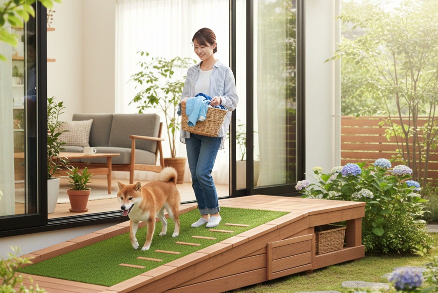 リビングから庭への踏み台！おしゃれな段差解消とDIYのコツを解説