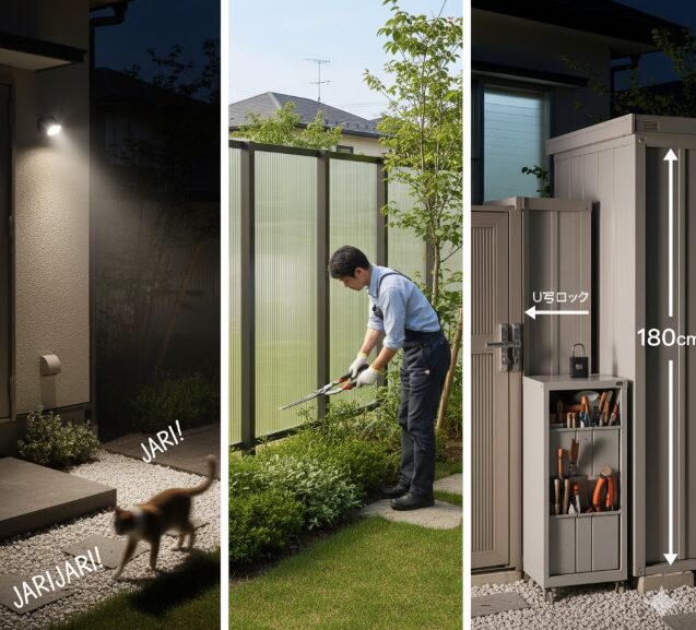 広い庭の防犯とプライバシー両立