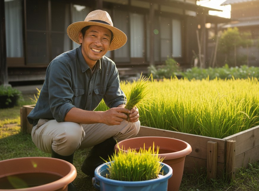 庭で米を作るには？バケツやプランターでの育て方から収穫・籾摺りまで