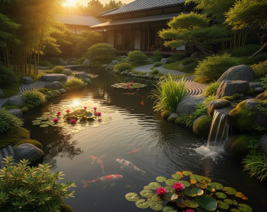 庭に池を作る│風水の吉方位と凶相は？埋める時の息抜きやお祓い費用まで