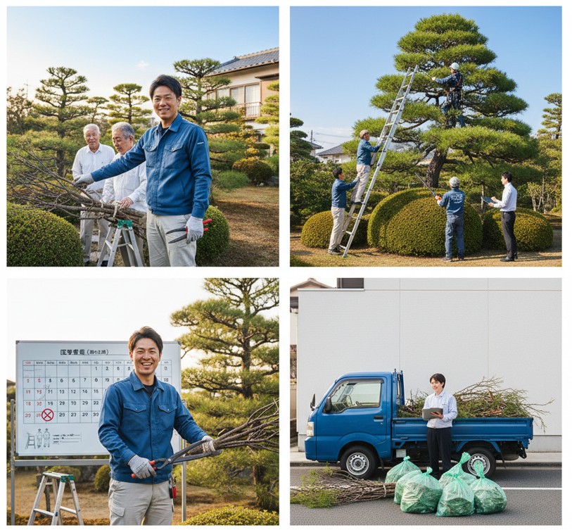松やマキなど特殊な樹木の剪定費用