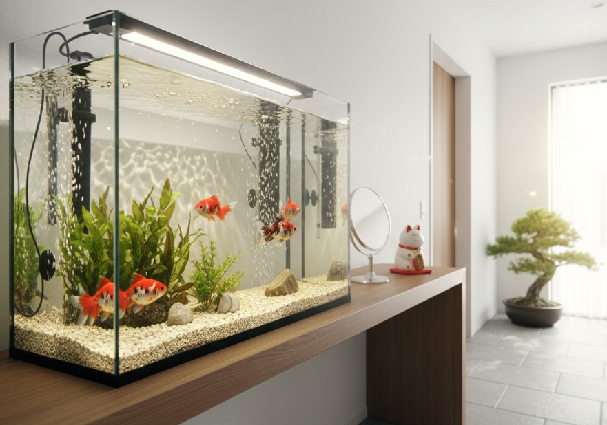 玄関の水槽で金運を呼び込むコツ