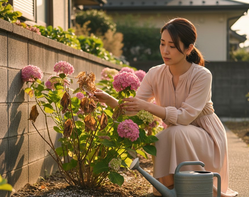 花壇の植物や庭木が枯れる可能性