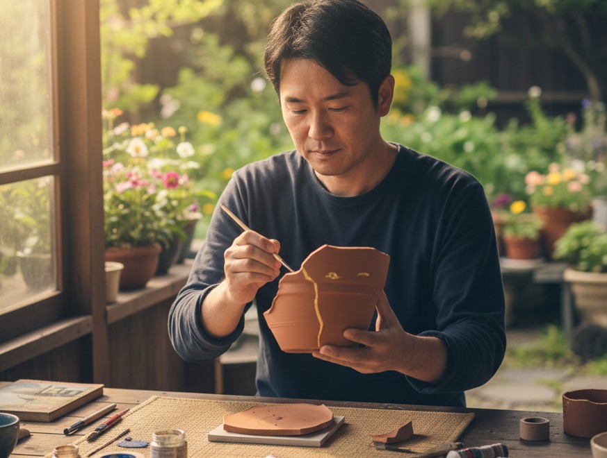 選択肢1：割れた植木鉢の修復（リペア）ガイド