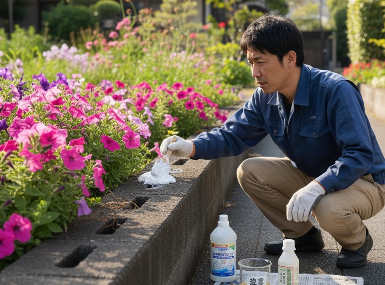 隣家の植物を枯らさない飛散防止策