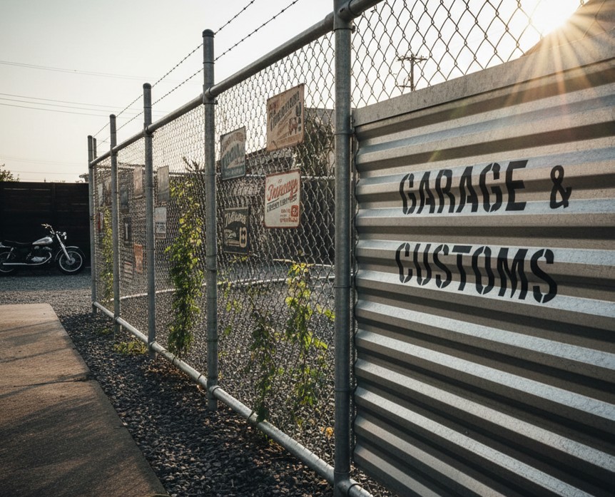 アメリカンフェンス風の無骨な演出