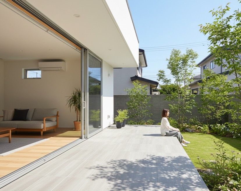 ウッドデッキ・タイルテラスと目隠しの関係