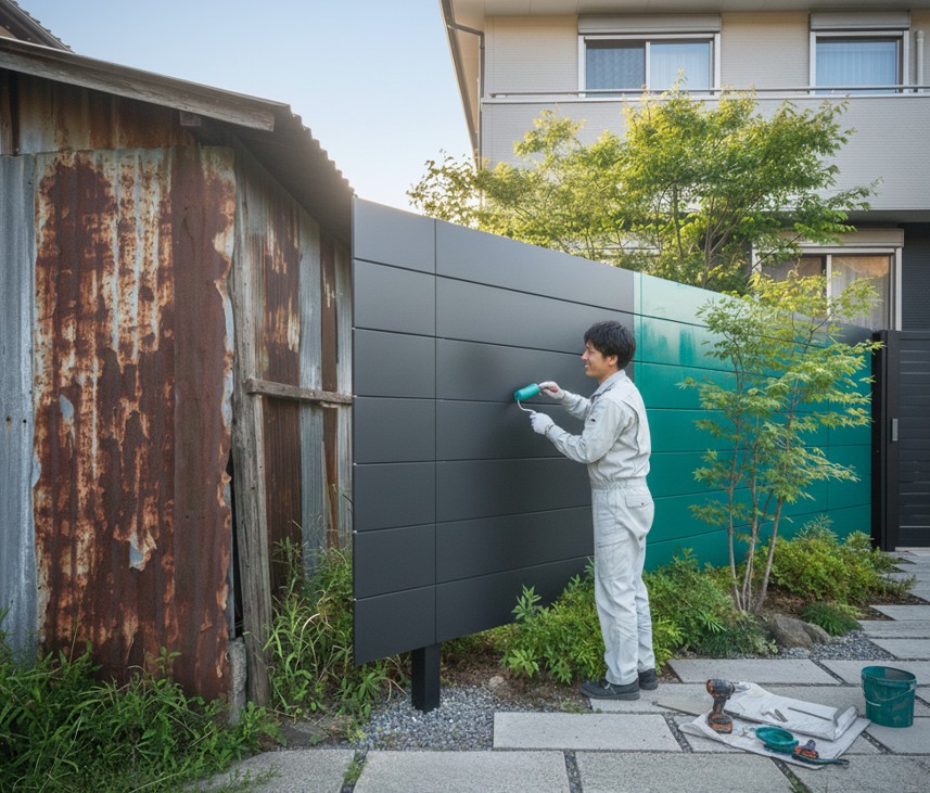 トタンの塀はダサい？DIY塗装や張り替え費用・寿命とおしゃれな実例