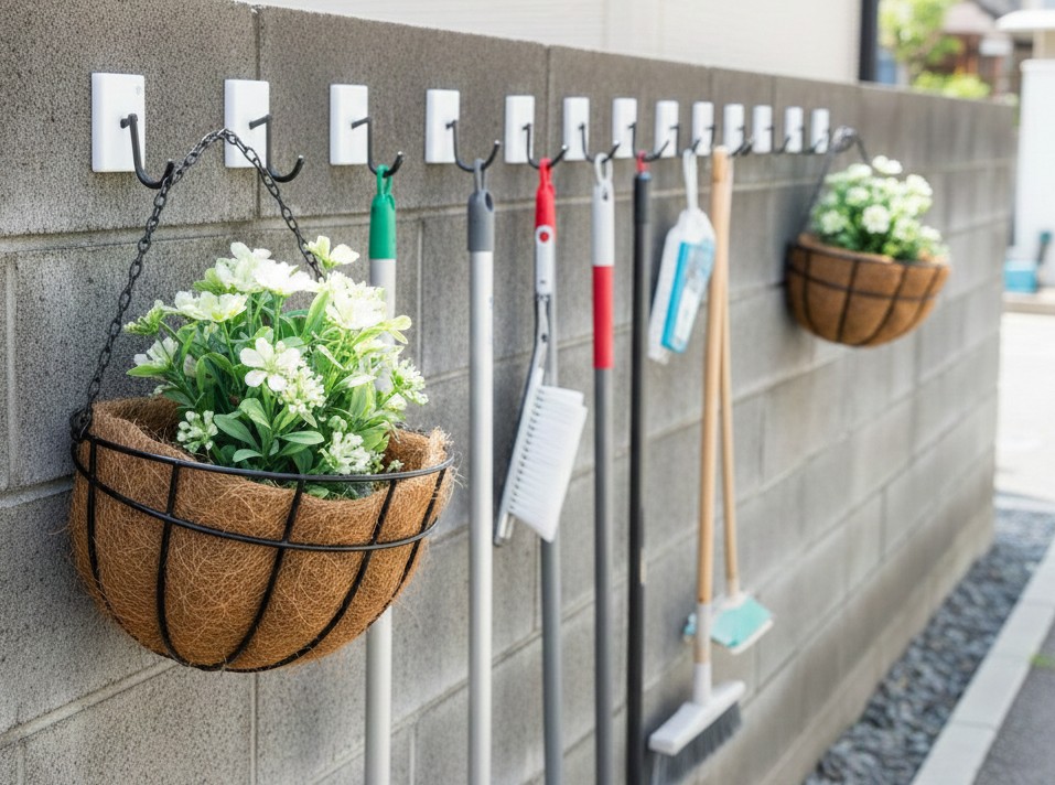 ブロック塀にフックを自作！穴を開けない固定法と100均活用術とは？
