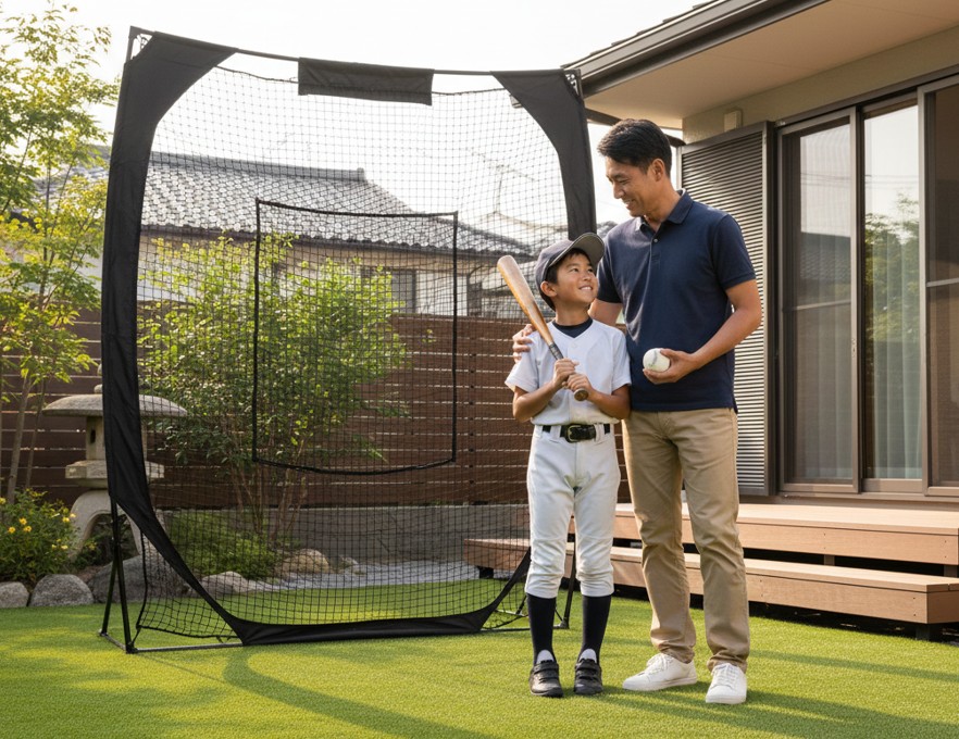 庭にバッティングネットで理想の練習環境を作る