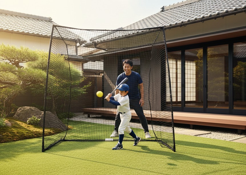 庭にバッティングネットを設置！失敗しない選び方と自作のコツを解説