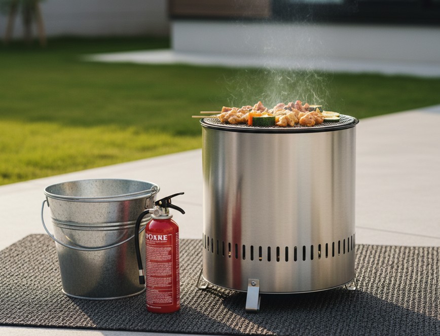 煙の少ないグリルを選んで火災リスクを抑える