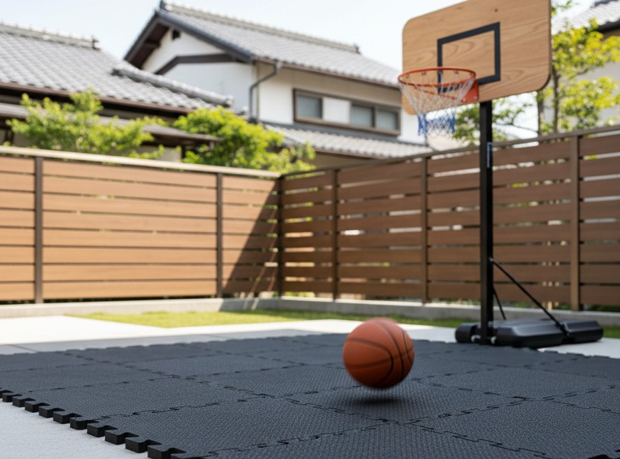 バスケットゴールを庭に自作するには？単管パイプでの作り方や騒音対策