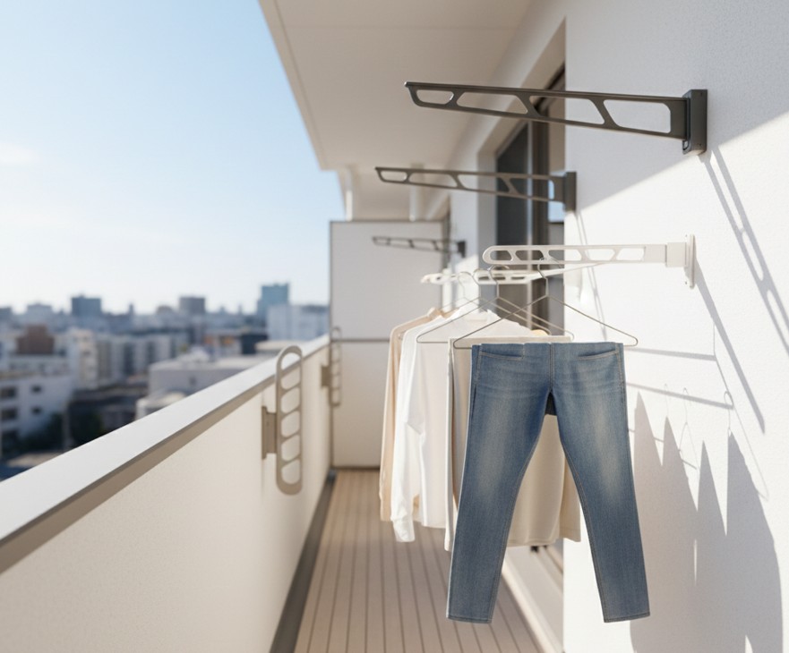 ベランダ向け屋外用物干し台