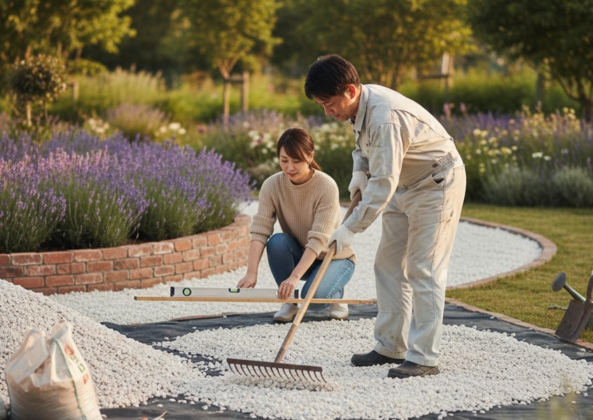 初心者向け砂利敷き方手順