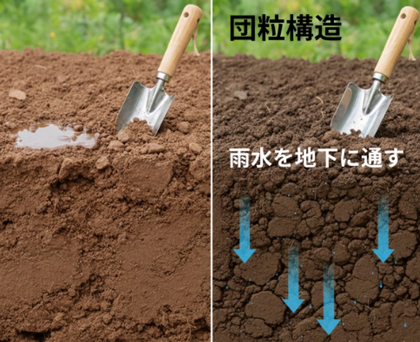 団粒構造を促進して土壌の水はけを改善する方法