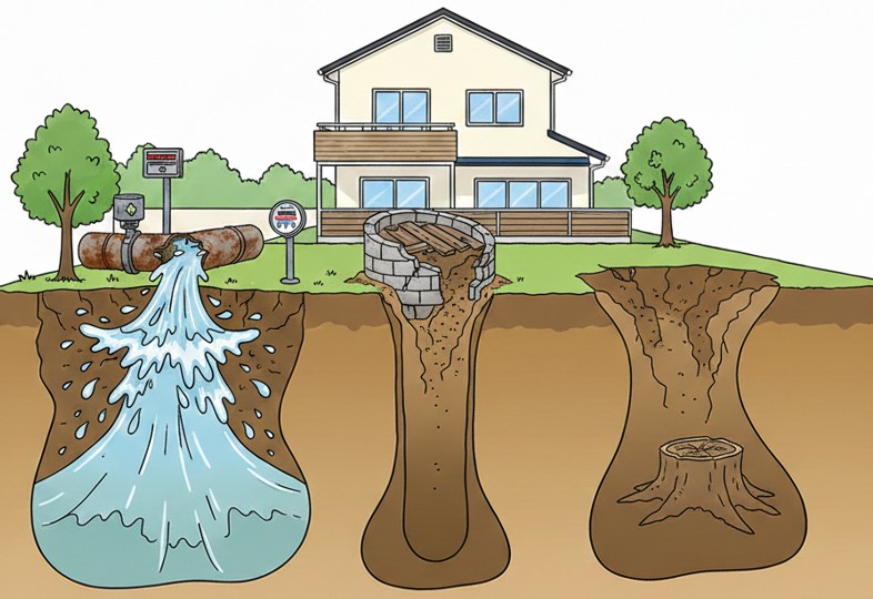地面が抜ける原因とは？水道管の老朽化や古い井戸の恐怖