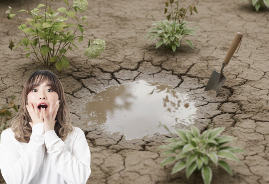 大量散布が招く「土の硬化」と排水不良の悪循環