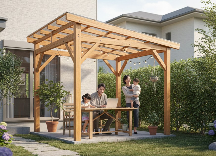 片流れ屋根(かたながれ)