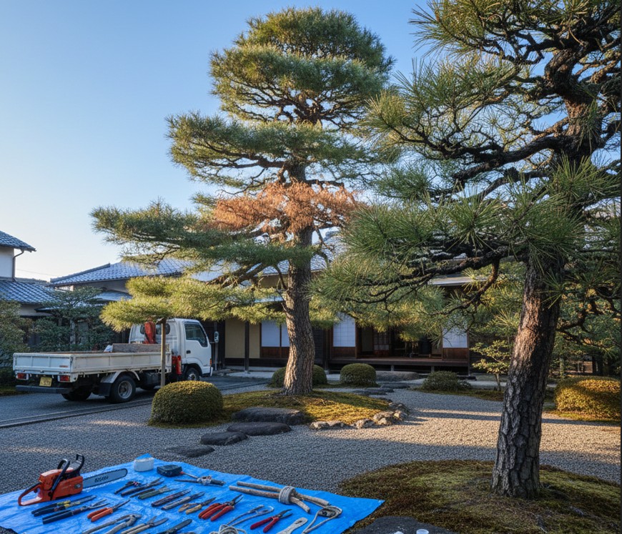 業者へ依頼するメリットと松の伐採の費用相場を比較