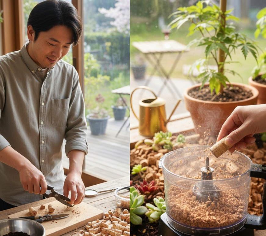 砕き方とマルチングチップの作り方