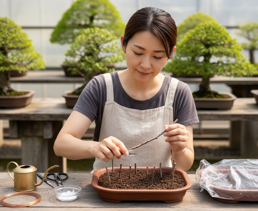 樹を増やして楽しむための挿し木による繁殖の手順