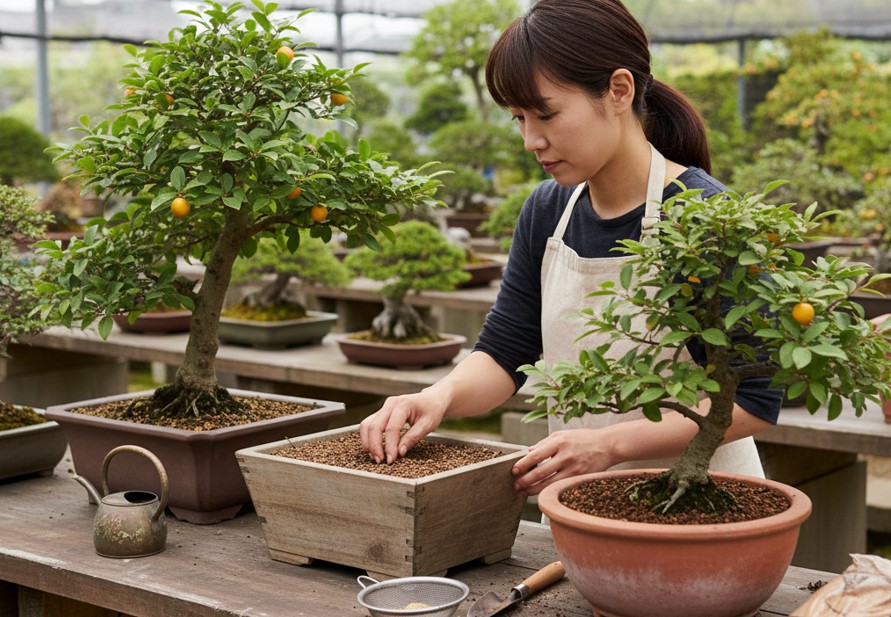 通気性と排水性を維持するための木鉢植えの管理術