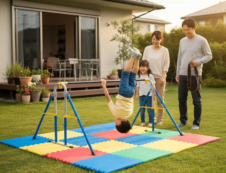 逆上がりの練習を自宅で支える子供用鉄棒の魅力