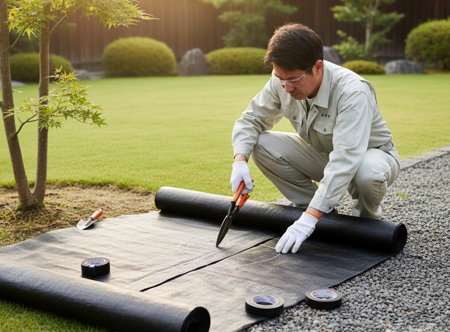 植木の根元に十分な隙間を作るカッティング技術