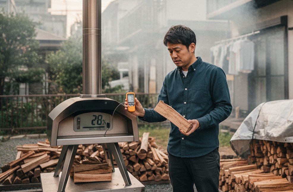 燃料の含水率が高いと煙が出る理由と対策