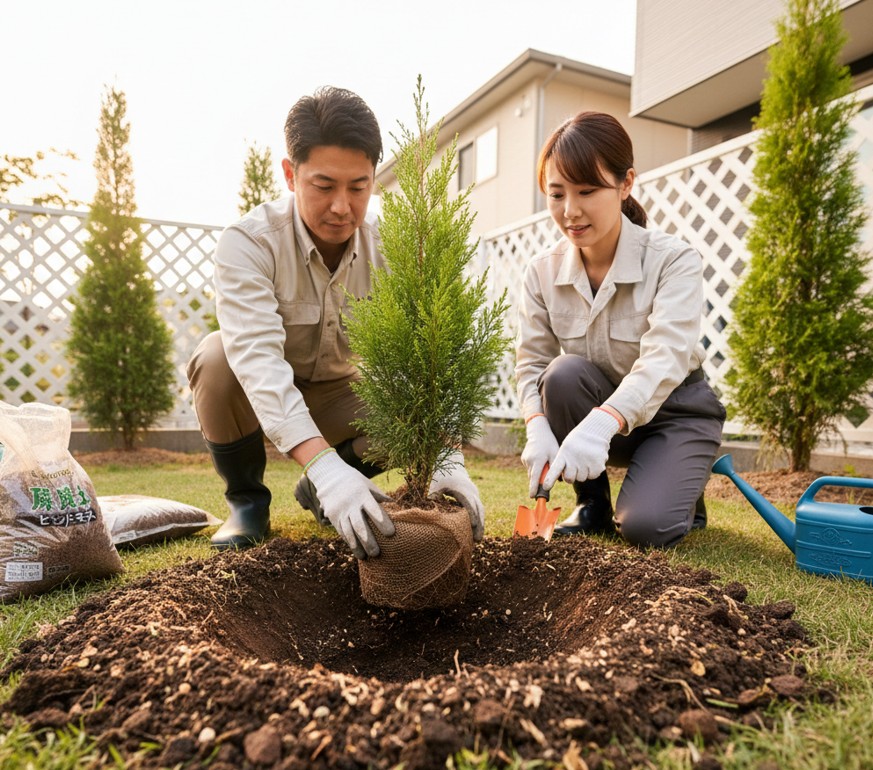 蒸れを防いで健康に育てるコニファーの植栽間隔