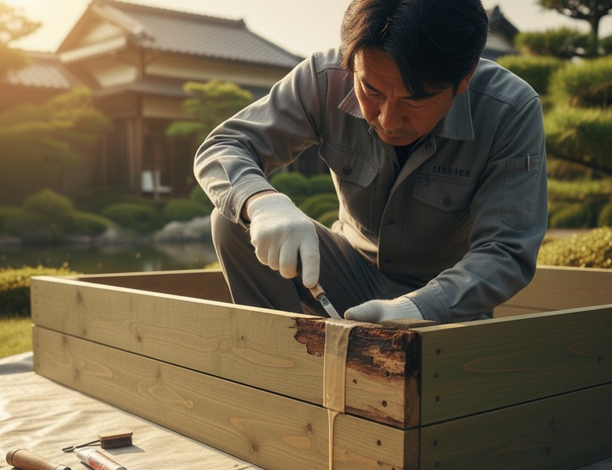 腐食した部分をエポキシ樹脂で補強・修理するコツ