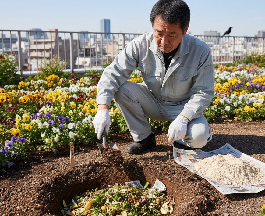 臭いや虫を防ぐために重要な埋設の深さ