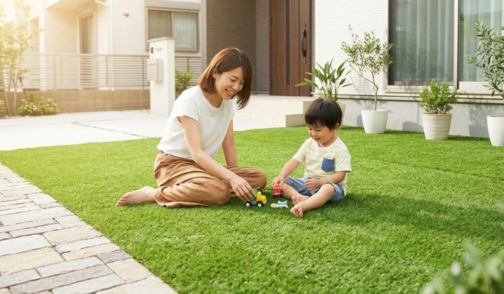 人工芝の費用対効果で管理の手間を省く
