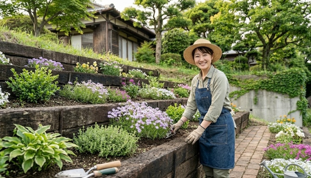 庭の斜面でガーデニングを楽しむ！おしゃれな法面活用と安全対策