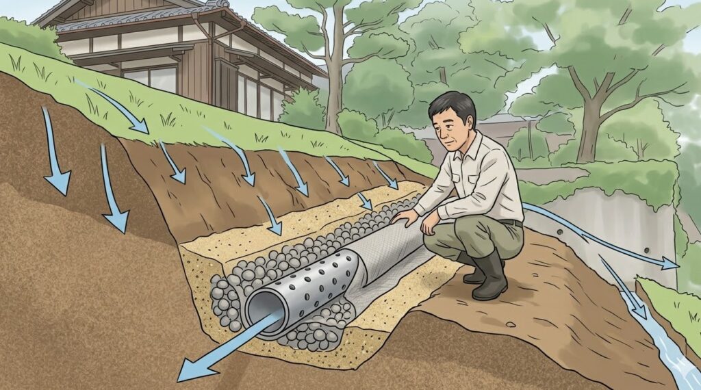 暗渠排水（フレンチドレイン）の仕組みとメリット