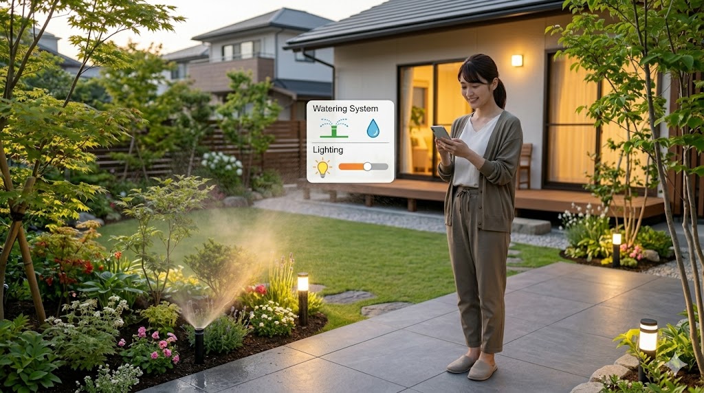 自動散水やスマート照明で維持管理を自動化する