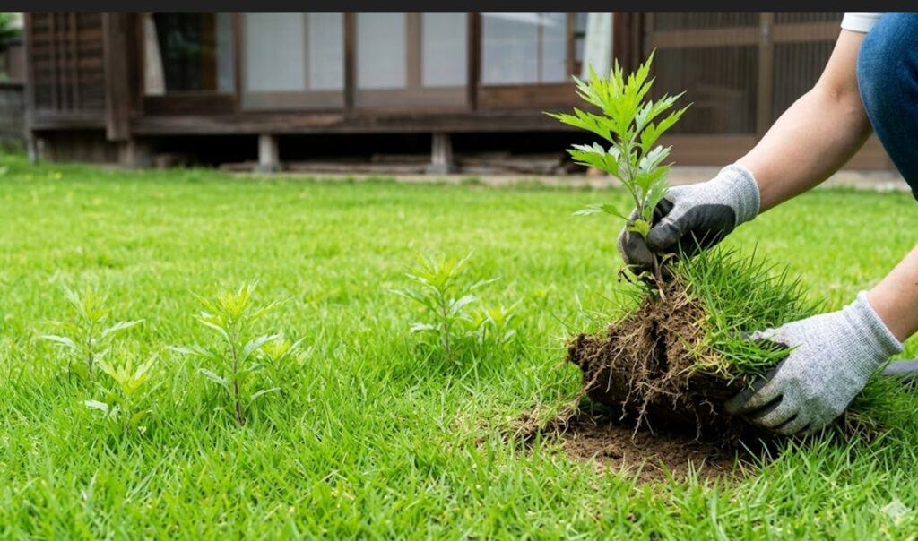 ヨモギは芝生の雑草になりやすい