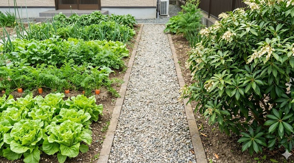 菜園の近くは避けるべき