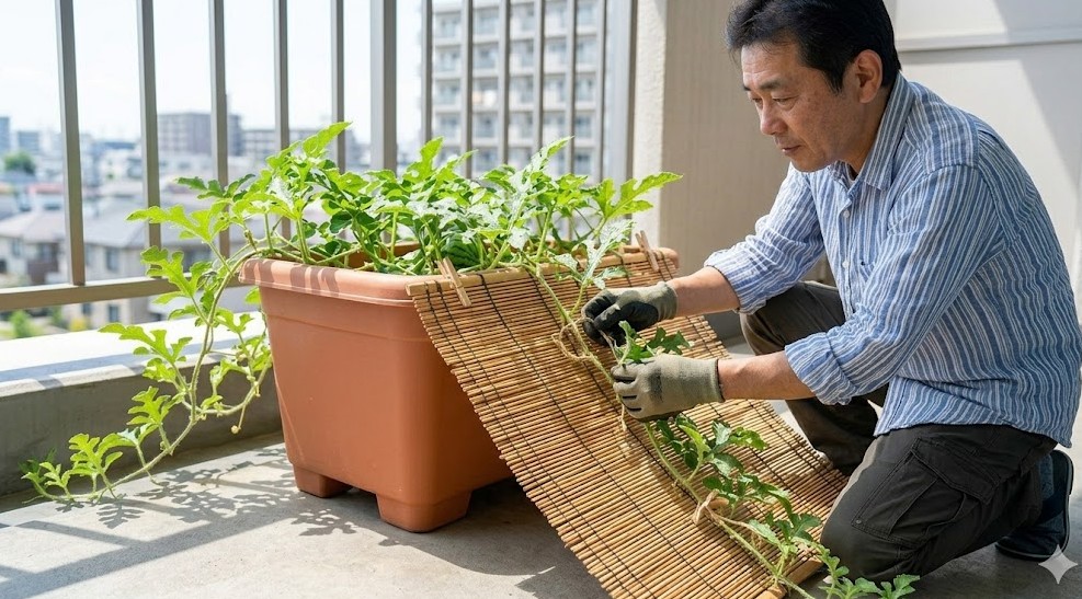 ベランダでつるを下ろす方法