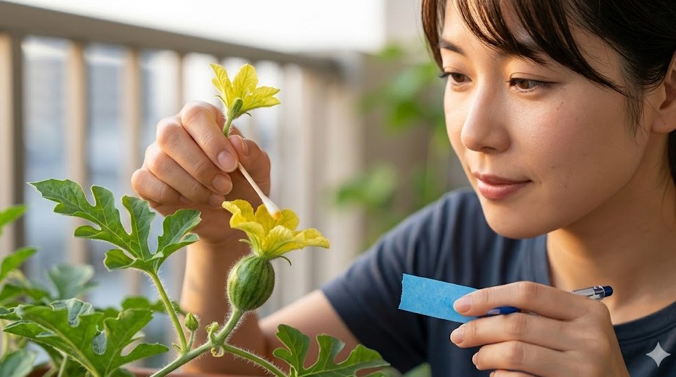 人工授粉のやり方と記録方法