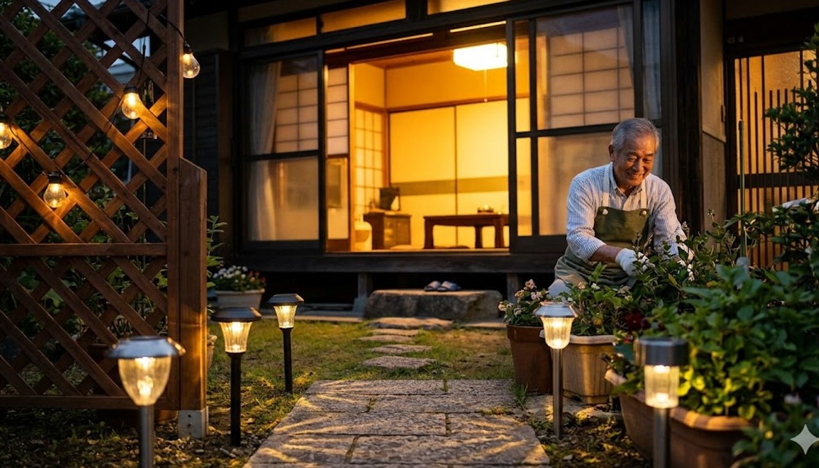 ダイソーのガーデンライト【300円】の防水性は？雨ざらしOKか徹底検証